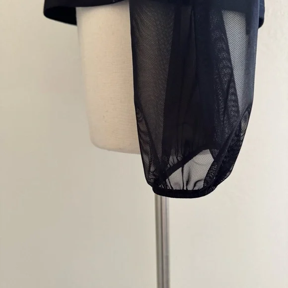 Marcella NYC Liv Mock Neck Mesh Top - Picture 6 of 12